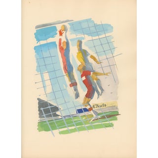 Milivoj Uzelac – Volleyball – Original Art Deco Pochoir Sporting Print, 1932 For Sale