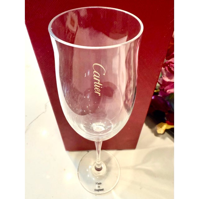 Cartier 1990s Cartier Tulip Crystal Champagne Glass For Sale - Image 4 of 5