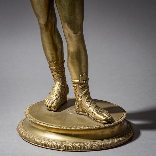 Late 19th Century Bronze of Narcissus after the Antique, Signed Michele Amodio, Naples, Late 19th For Sale - Image 5 of 18