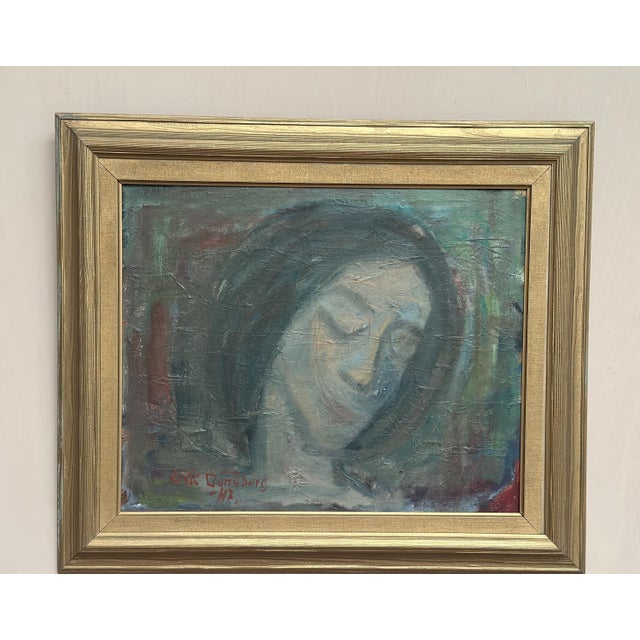 Eric Seth Lundberg, Portrait, 1942, Oil Painting on Panel, Framed For Sale - Image 9 of 18