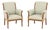 Pair of Swedish Mahogany Bergeres, 19th Century For Sale