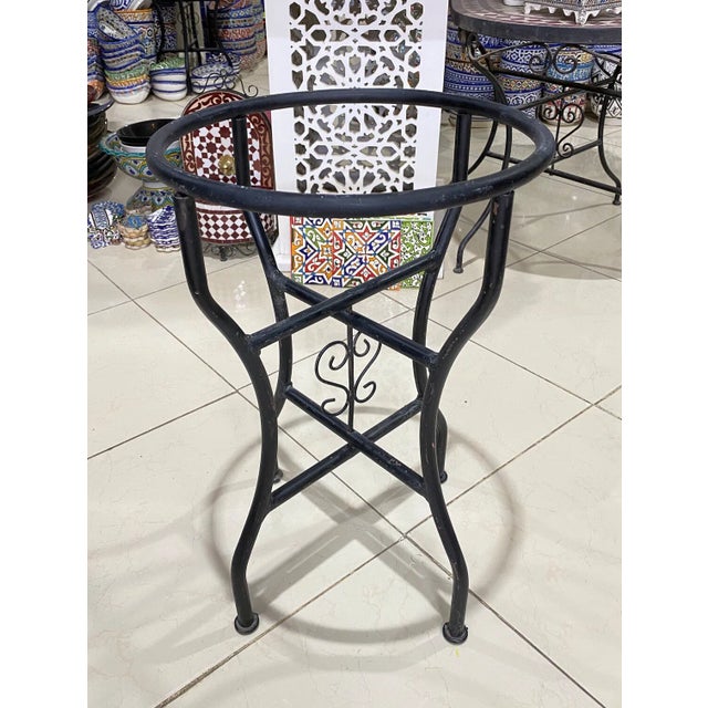 Not Yet Made - Made To Order Round Blue Mosaic Table With Moroccan Decor Art For Sale - Image 5 of 7