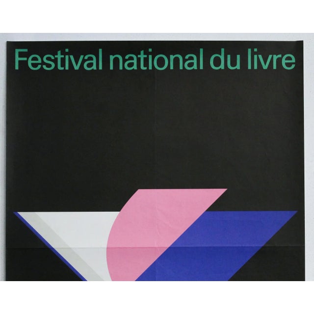 Abstract 1983 Canadian Book Festival Poster, Festival National Du Livre (French Version) For Sale - Image 3 of 3