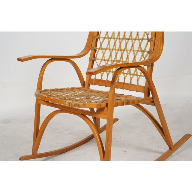 Vintage Snocraft Snowshoe Rocking Chair For Sale In Los Angeles - Image 6 of 7