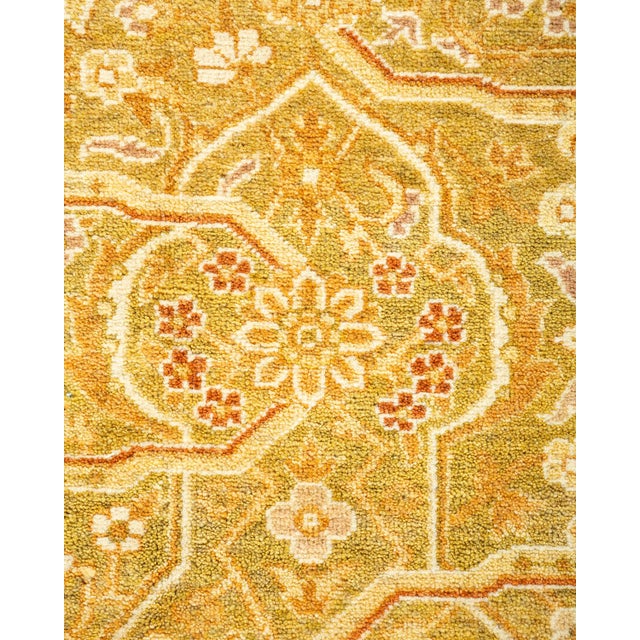 Traditional Mogul, One-of-a-Kind Hand-Knotted Area Rug - Green, 6' 2" x 8' 10" For Sale - Image 3 of 8