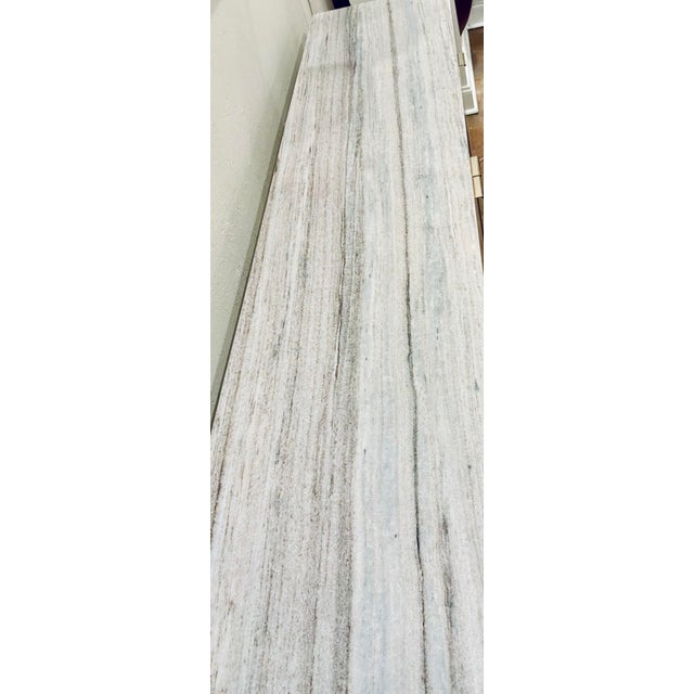 Original retail $7506, stylish Caracole Modern Wish You Were Here Sideboard, beige wood case with four doors and three...