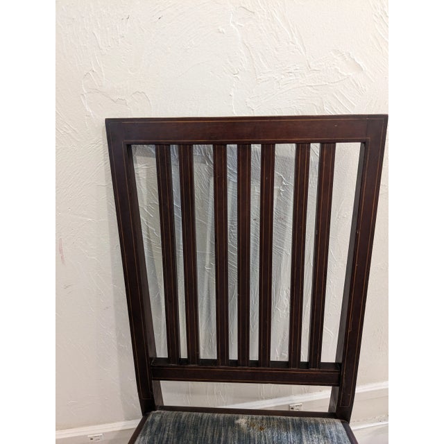 English Vintage Edwardian Mahogany Dining Chairs - Set 6 For Sale - Image 3 of 7