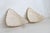 This beautiful Pair of 2 Triangle Dishes is made of porcelain. Both pieces are stamped on the bottom as being made in the...