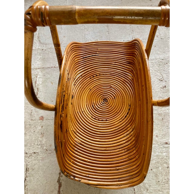 Wicker Magazine Rack from Vivai del Sud, 1970s For Sale - Image 6 of 8