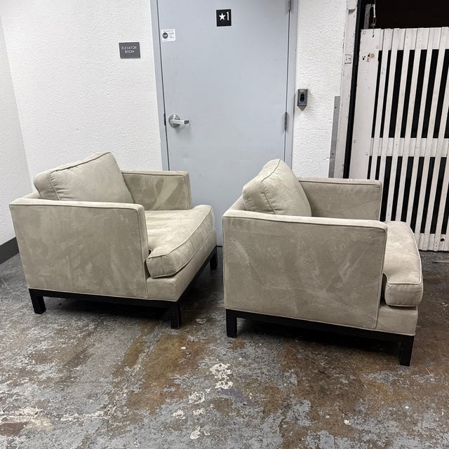 Crate & Barrel Lounge Armchairs, Pair For Sale In San Francisco - Image 6 of 12