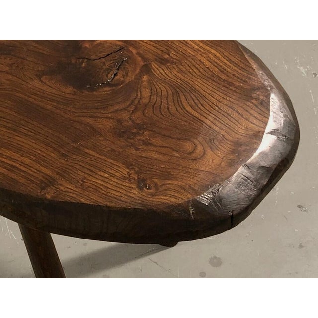 Gouge-cut Wooden Coffee Table, France, 1950s For Sale - Image 11 of 18