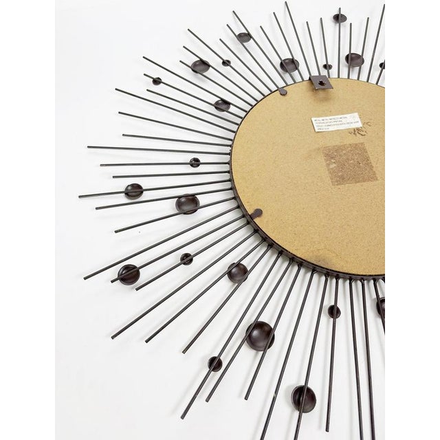 Vintage Round Mirror with Iron Rod, France, 1980s For Sale - Image 13 of 16
