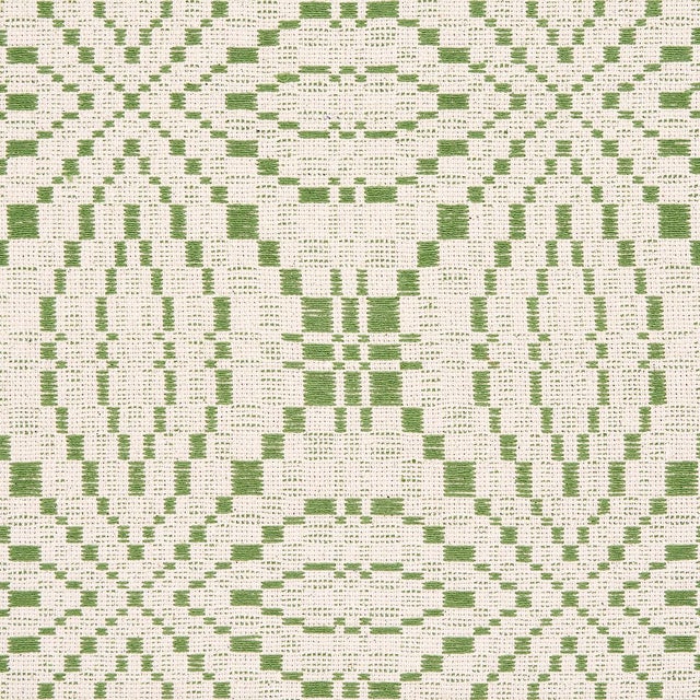 Modern Sample - Schumacher Francestown Coverlet Fabric in Leaf For Sale - Image 3 of 5