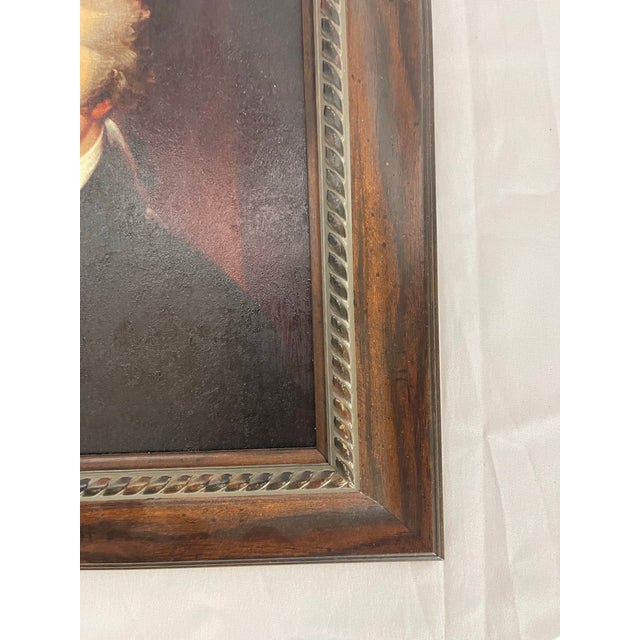 2020s Title Alexander Hamilton Hand-Textured Portrait Print After John Trumbull in Vintage Frame For Sale - Image 5 of 11