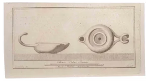 Giovanni Battista Casanova, Oil Lamp, Etching, 18th Century