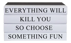 Decorative Books - Quote Book Stack - "Something Fun"