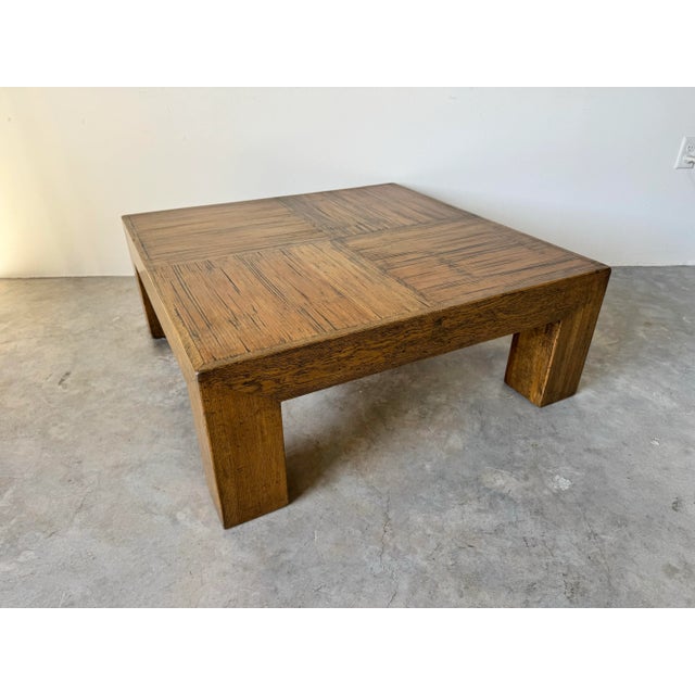 1980s Postmodern Parsons-Style Checkered Top Wood Coffee Table/ Sold For Sale - Image 9 of 12
