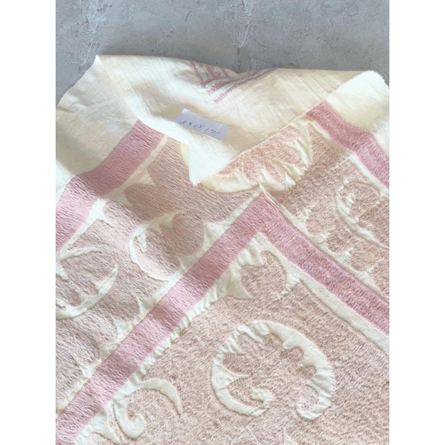 Decorative Neutral Tan Suzani Tribal Textile For Sale - Image 9 of 9