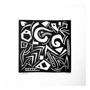 Otto Nebel, L. 580, 1954, Linocut, Paper
