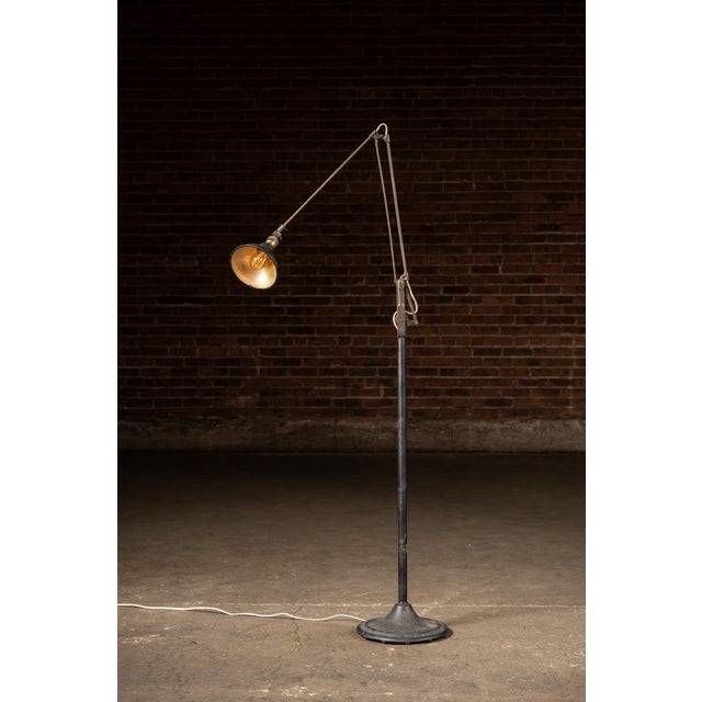 Vintage Industrial Dazor Articulated Floor Lamp For Sale In Chicago - Image 6 of 12