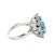 14k Gold 4 Carat Emerald Cut Aquamarine & Natural Diamond Ring, Size 7 For Sale In New York - Image 6 of 9