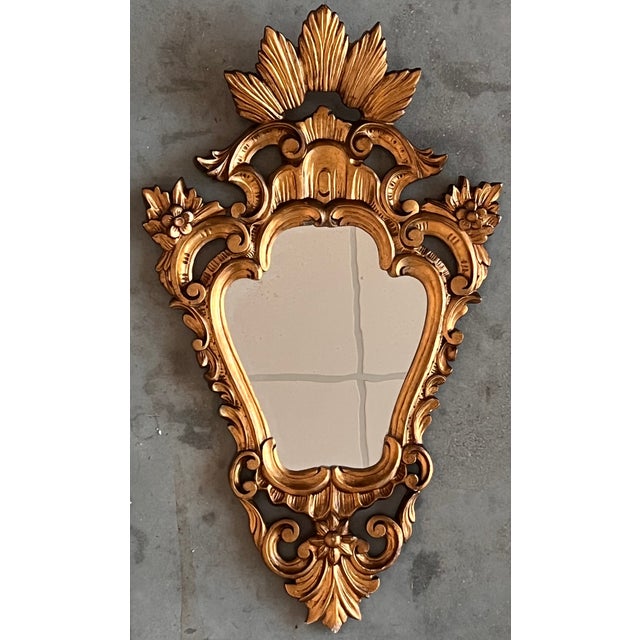 Baroque 19th Century Antique Gold Cornucopia Mirror For Sale - Image 3 of 7