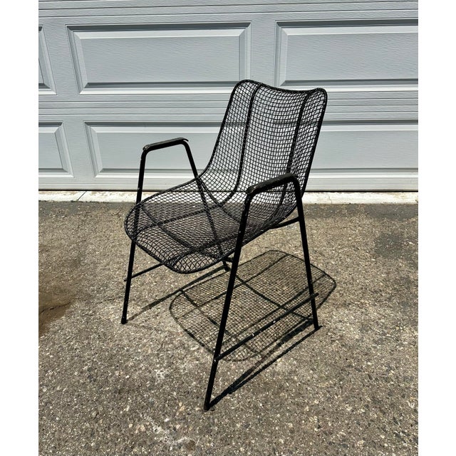 Metal Vintage Russell Woodard "Sculptura" Armchairs - Set of 4 For Sale - Image 7 of 8