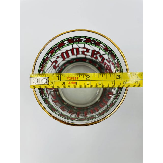 Vintage Mid Century Houze “Seasons Greetings” Lowball Glasses - Set of 4 For Sale - Image 9 of 11