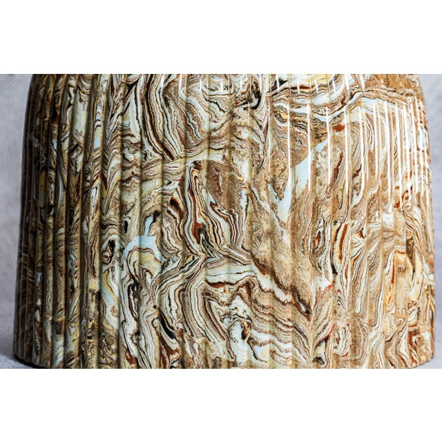 Stone Gray Rare 19th Century Antique Victorian Copeland & Garrett Agateware Pottery Cheese Dish and Lid English Ceramic Art Pottery For Sale - Image 8 of 18