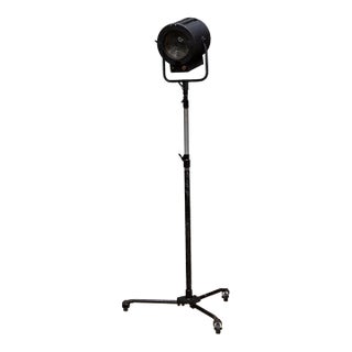 Vintage Hollywood Stage Spotlight on Adjustable Steel Tripod c.1940 For Sale