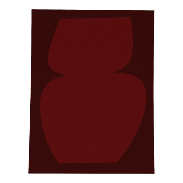 Abstract Burgundy Giclee Print For Sale