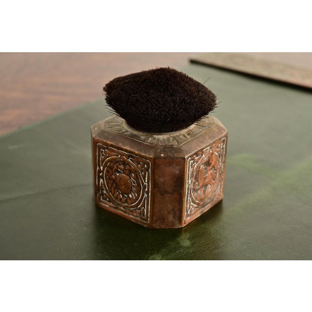 Tiffany Studios Tiffany Studios New York Art Deco Zodiac Pattern Bronze Pen Brush For Sale - Image 4 of 10