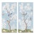 30"*60", a Set of Two Panels French Blue Chinoiserie Wall Art (Set of 2, Unframed) For Sale