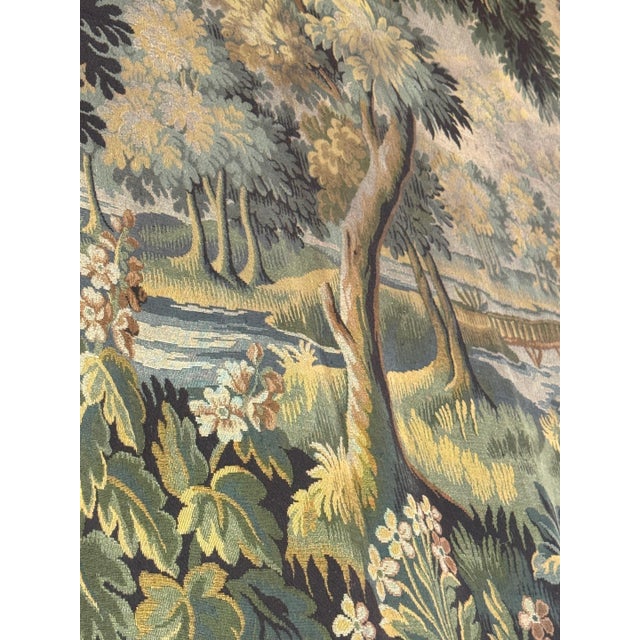 Textile Monumental French Aubusson-Style Verdure Tapestry by Les Tapisseries d’Halluin For Sale - Image 7 of 18