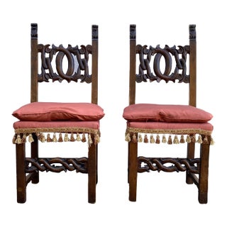 Antique Italian Chairs a Pair For Sale