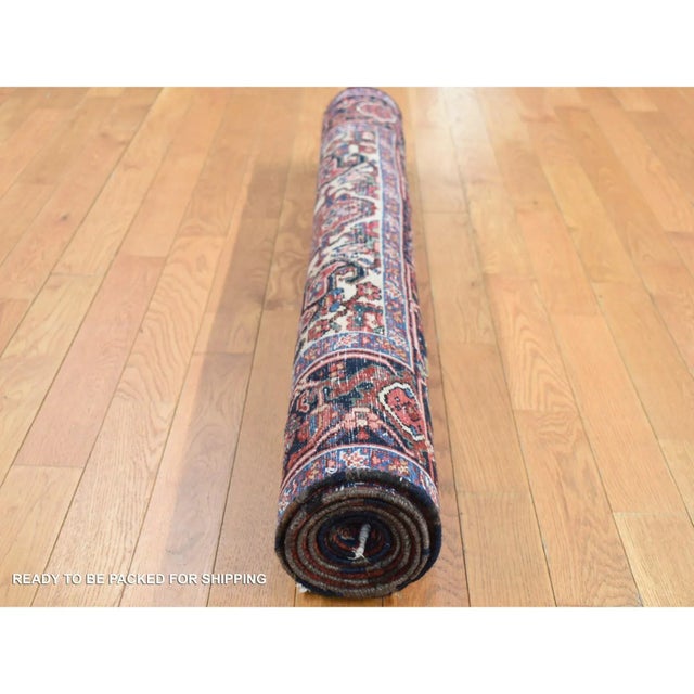 Textile 1950s Red Semi Antique Oriental Rug For Sale - Image 7 of 9