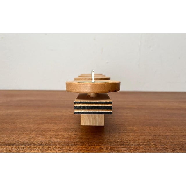 Mid-Century Wooden Candleholder, 1960s For Sale - Image 16 of 18