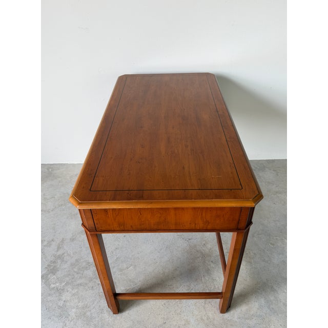 Vintage Drexel Traditional Writing Desk With Brass Handles For Sale In Miami - Image 6 of 18