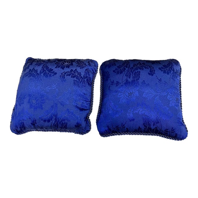 Vintage Blue Pillows -Pair For Sale