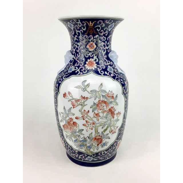 Asian Vintage Famille Rose Arabesque Peach and Blossoms Vase For Sale - Image 3 of 5