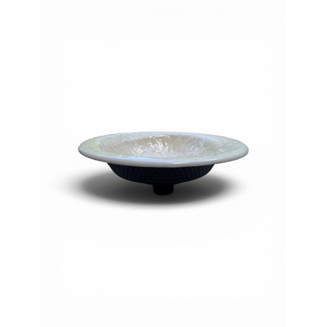 Hollywood Regency Pair of Kohler Artist Editions Embossed Oval Sinks For Sale - Image 3 of 11