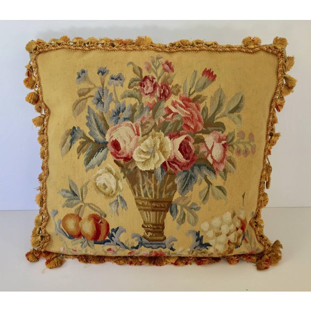 Aubusson Style Large Tapestry Decorative Pillow Chairish