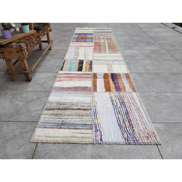 Vintage Anatolian Wool Runner Rug For Sale - Image 6 of 10