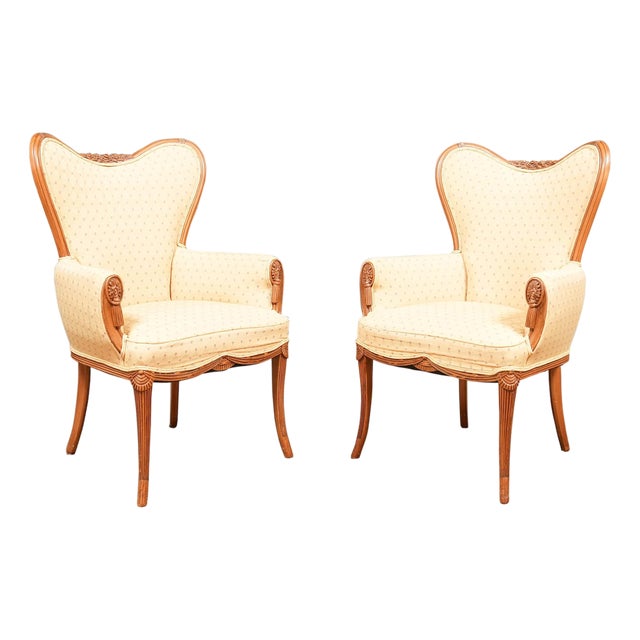 Pair of Vintage Fireside Chairs For Sale