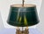 Vintage French Brass Bouillotte Two Candle Lamp W/Green Metal Shade For Sale - Image 14 of 14