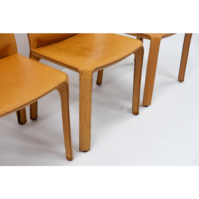 Metal Cab 412 Chairs by Mario Bellini for Cassina, 1990s, Set of 4 For Sale - Image 7 of 15