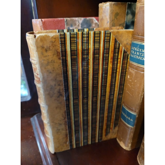 Vintage 1930s Leather Books - Set of 10 For Sale - Image 10 of 11