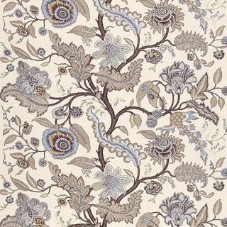 Sample - Schumacher Sinhala Sidewall Wallpaper in Stone For Sale
