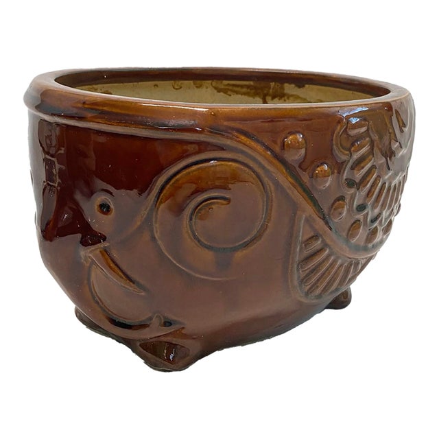 1960s Mid Century MCM Elephant Cachepot Planter Flower Pot For Sale