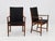 High-Back Armchairs in Rosewood and Leather by Kai Lyngfeldt-Larsen, Denmark, 1960s, Set of 2, in Very Good conditions....